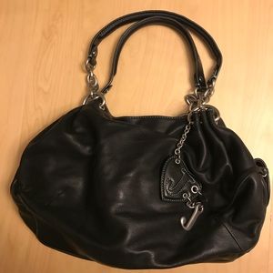 Authentic vintage black leather Juicy Couture bag